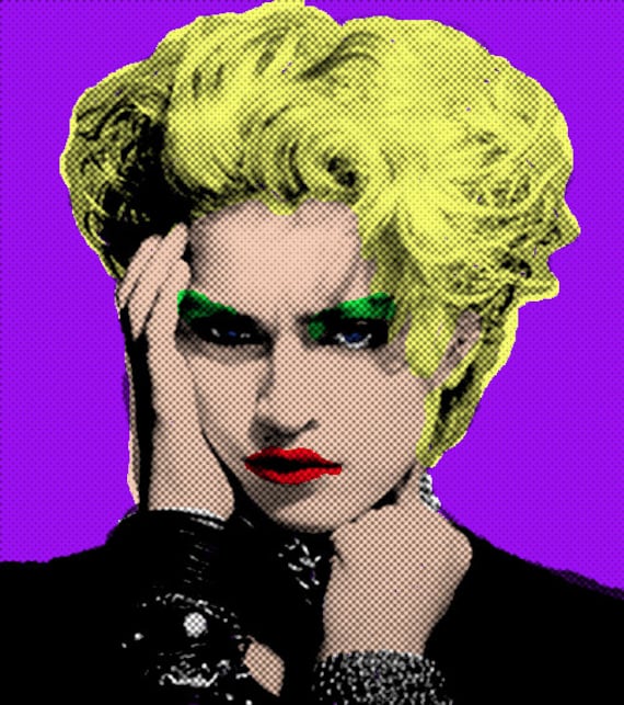 ankomst Udløbet nudler Print Madonna Pop Art Portrait - Etsy