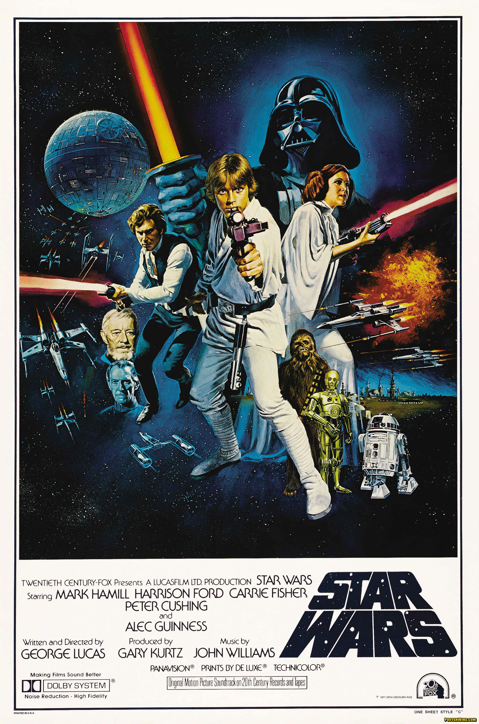 Affiche cinema Star Wars Un nouvel espoir 1977