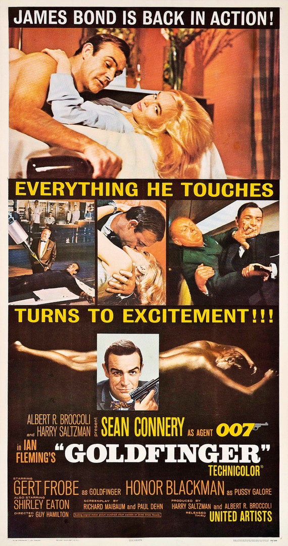 Printable James Bond Goldfinger 1964 ver 1 & 2 2 Vintage - Etsy 日本