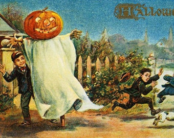 Printable Vintage Halloween Card Circa 1910 | Etsy