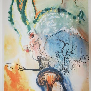 印刷、印刷可能なサルバドール・ダリの十二星座の魚座、1967年