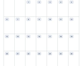Dezember 2026 Kalender, eine Seite druckbar (PDF-Download)