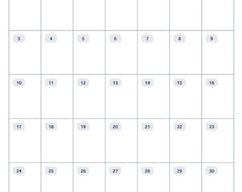 Kalender Mai 2026, eine Seite zum Ausdrucken (PDF-Download)