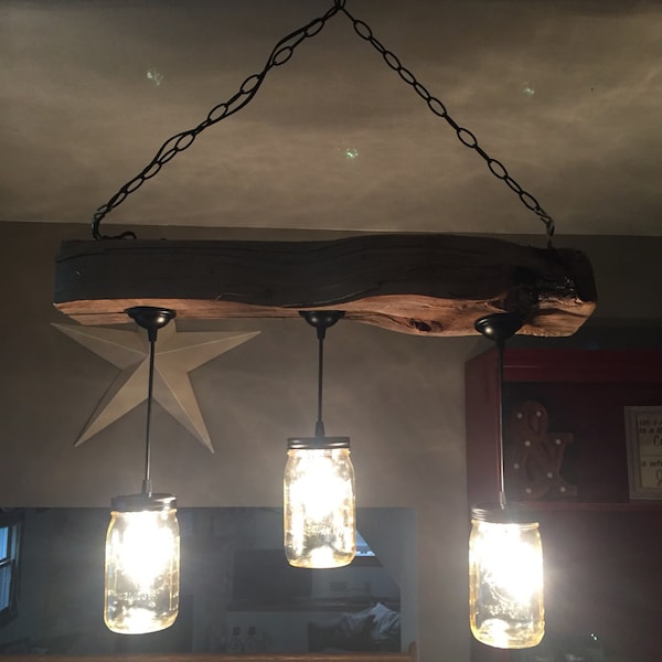 3 mason jar light fixture