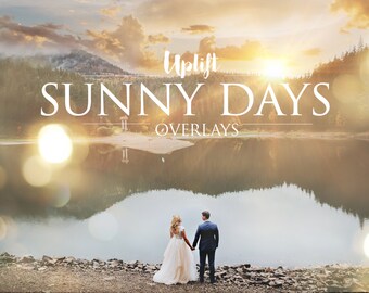 SALE! 80% OFF Sunny Days Sun Flare & Sunburst Overlays for Photoshop (with 1 click Overlay Applicator Photoshop Action included!)