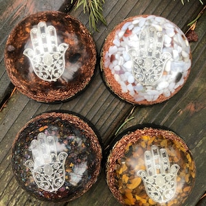 Orgonite® Domes with Hamsa