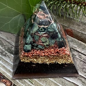 Orgonite® Pyramid with Kambaba Jasper 2.25 inch