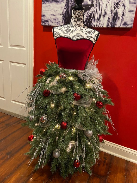 christmas tree dress for women Make a Gorgeous DIY Dress Form Christmas Tree  Heather Handmade