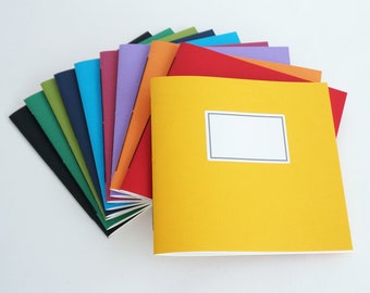 Notebook, 18.5 x 18.5 square, sketchbook, notebook