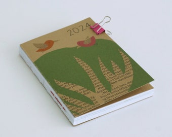 Kalender 2024 A6 oder A5, Taschenkalender, Diary, Calendar