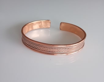 Bransoletka miedziana, bransoletka na szczęście, tybetańska bransoletka miedziana, ręcznie robiona bransoletka tybetańska, bransoletka do jogi