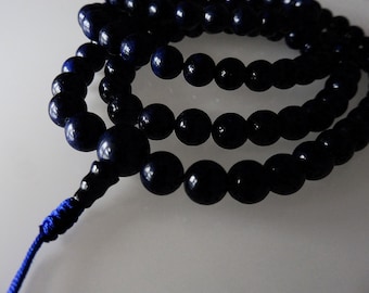 Buddhist Mala, Lapis Lazuli mala beads 8 mm, Buddhist mala, Stone mala 108, Buddhsit prayer beads, meditation necklace, medicine Buddha mal