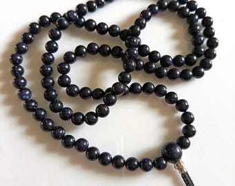Buddhistische Mala, Kair Night Steinmala Perlen 8 mm, Buddhistische Mala, Stone Mala 108 , Buddhsit Gebetskette, Meditationskette