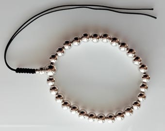 Silver hand Mala 8 mm, 27 beads, meditation mala, buddhist prayer beads, Buddhist hand mala, buddhist mala bracelet, Mala  Man Woman