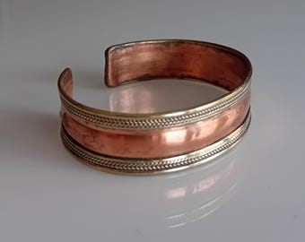 Tibetisches Kupferarmband, tibetisches Glücksarmband, handgemachtes Kupferarmband.