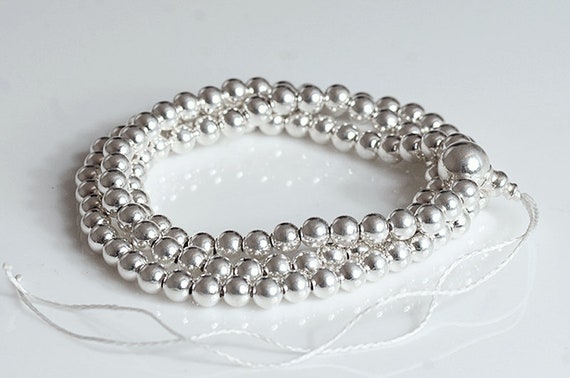 Silver Buddhist Mala , Buddha Beads 6 mm, silver mala 108 , meditation mala, japa yoga mala