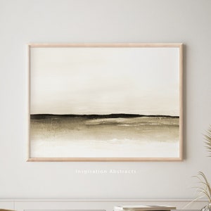 Serene Landscape Painting, Neutral Tone Print, Printable Art, Abstract Wall Art, Minimal Painting, Modern Art Print image 1