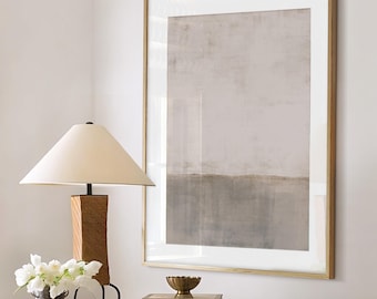 Large Minimal Abstract Painting, Wabi Sabi Art, Neutral Textured Wall Art (Digital Download)