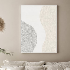 Beige Grau Abstrakte Kunst, Minimalistische Kunst, Skandinavische Kunst, druckbare Kunst, moderne Wandkunst, Poster Druck, Digitaldruck, Wohnzimmer Dekor