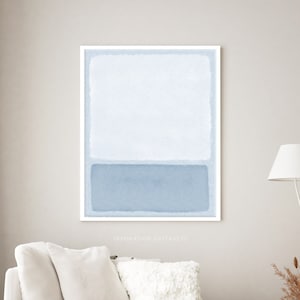 Calming Abstract Painting, Pale Blue Minimalist Art, Rothko-Style Printable Art, Zen Wall Art, Coastal Wall Art, Modern Wall Art