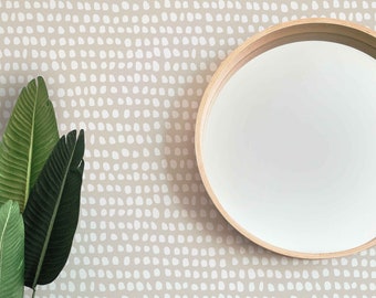 Papel pintado despegable y adhesivo con manchas neutras, papel pintado pintado a mano, decoración minimalista, papel pintado extraíble con manchas beige y blancas