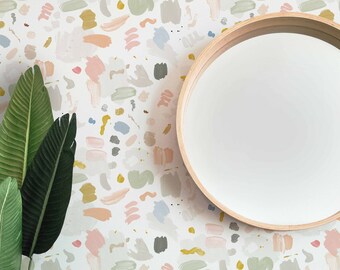 Papel tapiz colorido para habitación de niños, papel tapiz extraíble, papel tapiz multicolor despegable y adhesivo, decoración de sala de juegos, papel tapiz ecológico para habitación de niños