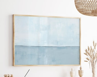 Large Abstract Painting, Modern Art, Coastal Wall Art, Minimal Painting, Pale Blue Wall Art, Contemporary Art, Rothko inspired, Large Art