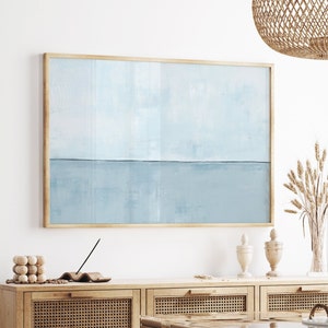 Large Abstract Painting, Modern Art, Coastal Wall Art, Minimal Painting, Pale Blue Wall Art, Contemporary Art, Rothko inspired, Large Art