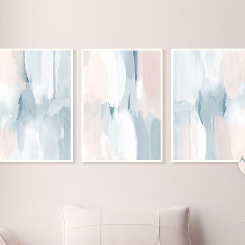 Abstract Wall Art Prints Three Piece Square Print Set of 3 | Etsy Canada