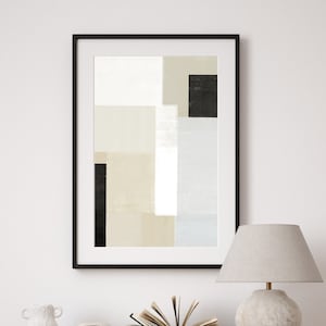 Modern Abstract Art, Neutral Tone Print, Minimalist Print, Instant Download, Geometric Wall Art, Large Poster Print, Living Room Decor