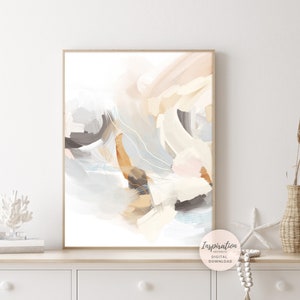 Large Abstract Painting, Pastel Wall Art, Printable Wall Art, Mixed Media Art, Nursery Wall Art, Modern Wall Art, Airy Painting