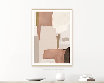 Printable Abstract Art, Earth Tone print, Minimalist Art, Large Poster Print, Abstract Art, Oil Painting, Neutral Decor, Living Room Art