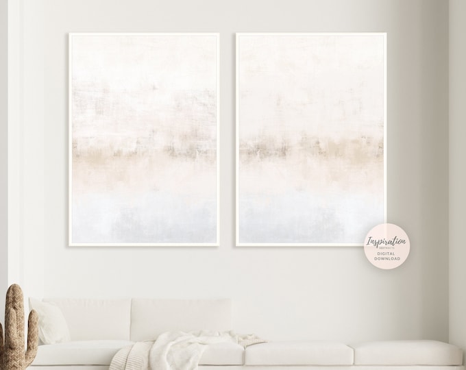 Scandinavian Printable Art Minimalist Artwork Beige Print Digital Painting Bedroom Beige Wall Art Living Room Decor Circles Wall Art