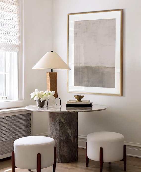 Large Minimal Abstract Painting, Wabi Sabi Art, Neutral Textured Wall Art (Digital Download)