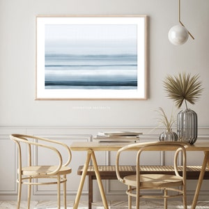 Calming Watercolour Painting, Horizontal Wall Art, Coastal Wall Art, Large Abstract Painting, 24x36 Art Print, Printable Art image 3