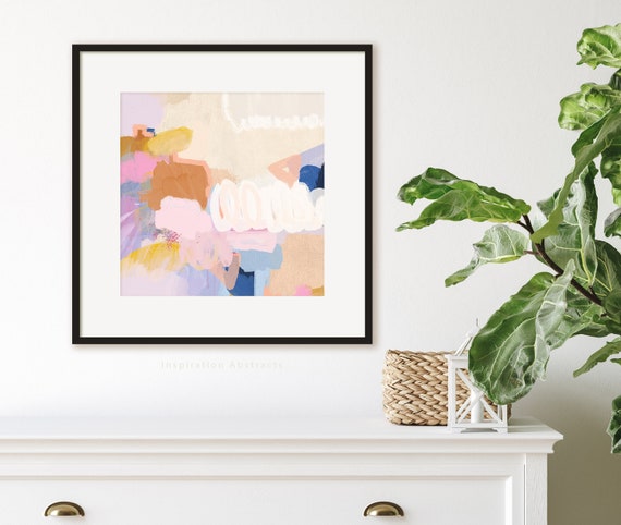Colourful Abstract Art Print, Instant Download Printable Art, Nursery Wall Art, Kids Room Art, Mixed Media Art, Vibrant Wall Art