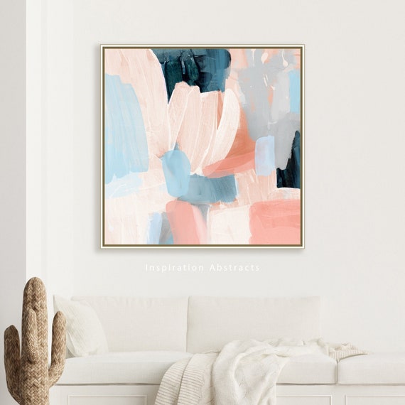 Large Abstract Painting With Pastel Tones, Modern Wall Art, Printable Wall Art, Acrylic Painting, Contemporary Art, Bedroom Decor