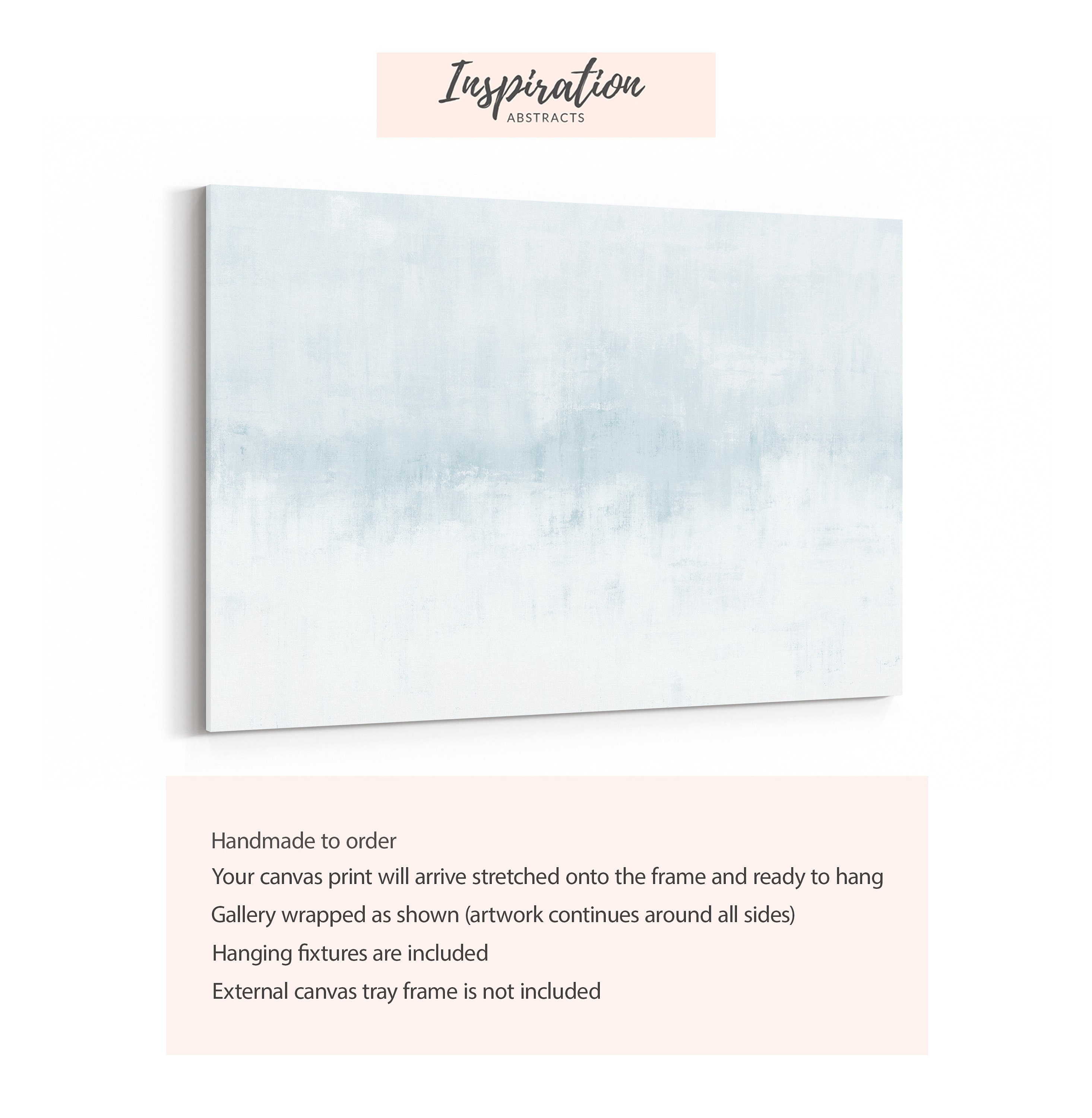 Pale Blue Wall Art Minimal Canvas Art Zen Wall Art Large Etsy