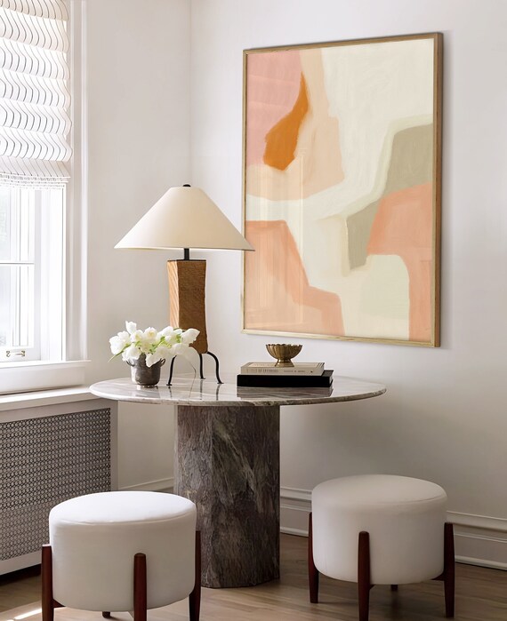 Large Neutral Abstract Painting, Modern Abstract Art, Instant Download, Warm Tones Wall Art, Large Acrylic Print - Inspiration Abstracts