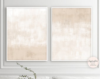 Minimalist Print Set, Zen Wall Art, Set Of 2 Prints, Beige And White Abstract Art, Printable Art, Large Wall Art, Minimal Aesthetic