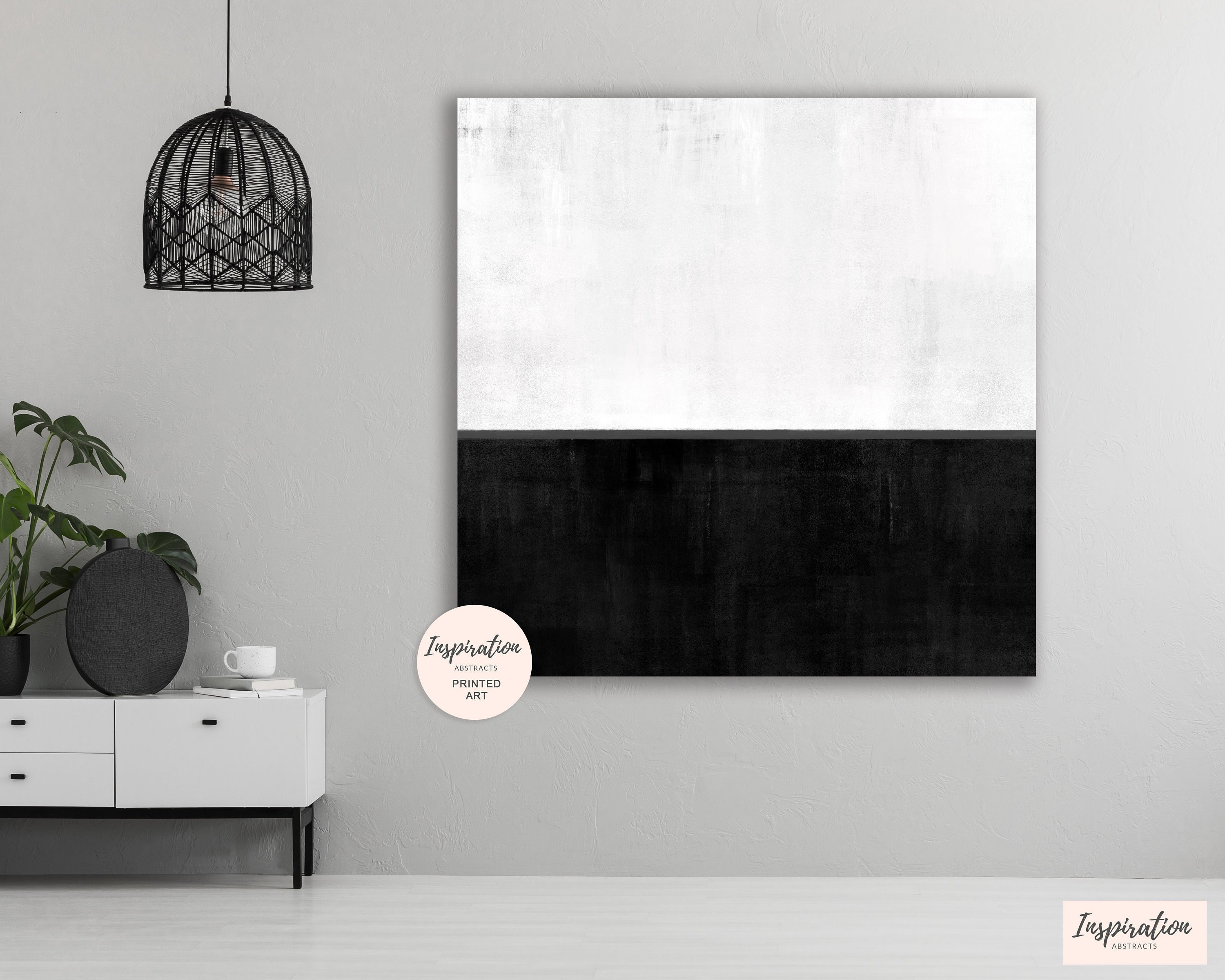 Minimal Abstract Print Black And White Wall Art Oversized Wall