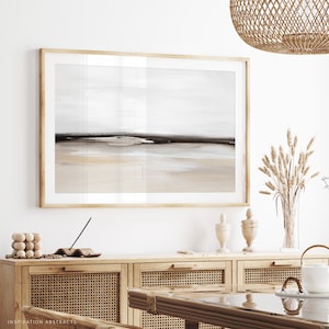 Neutral Landscape Painting, 30x40 Wall Art, Calm Abstract Landscape, Acrylic Painting, Minimalist Abstract Art, Large Printable Art