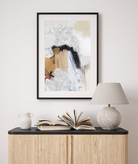 Large Abstract Art, Neutral Abstract Painting, Printable Art, Modern Wall Art, Large Poster Print, Living Room Decor