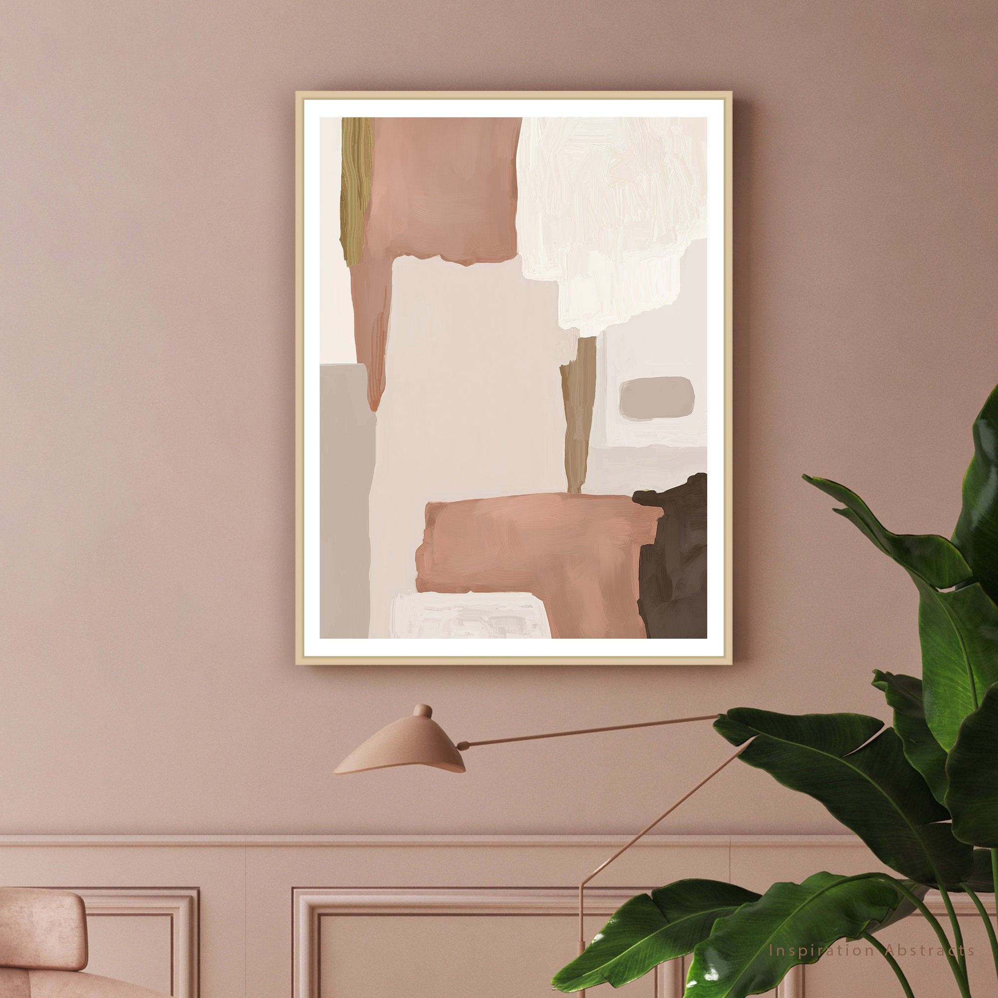 Earth tone abstract art deals