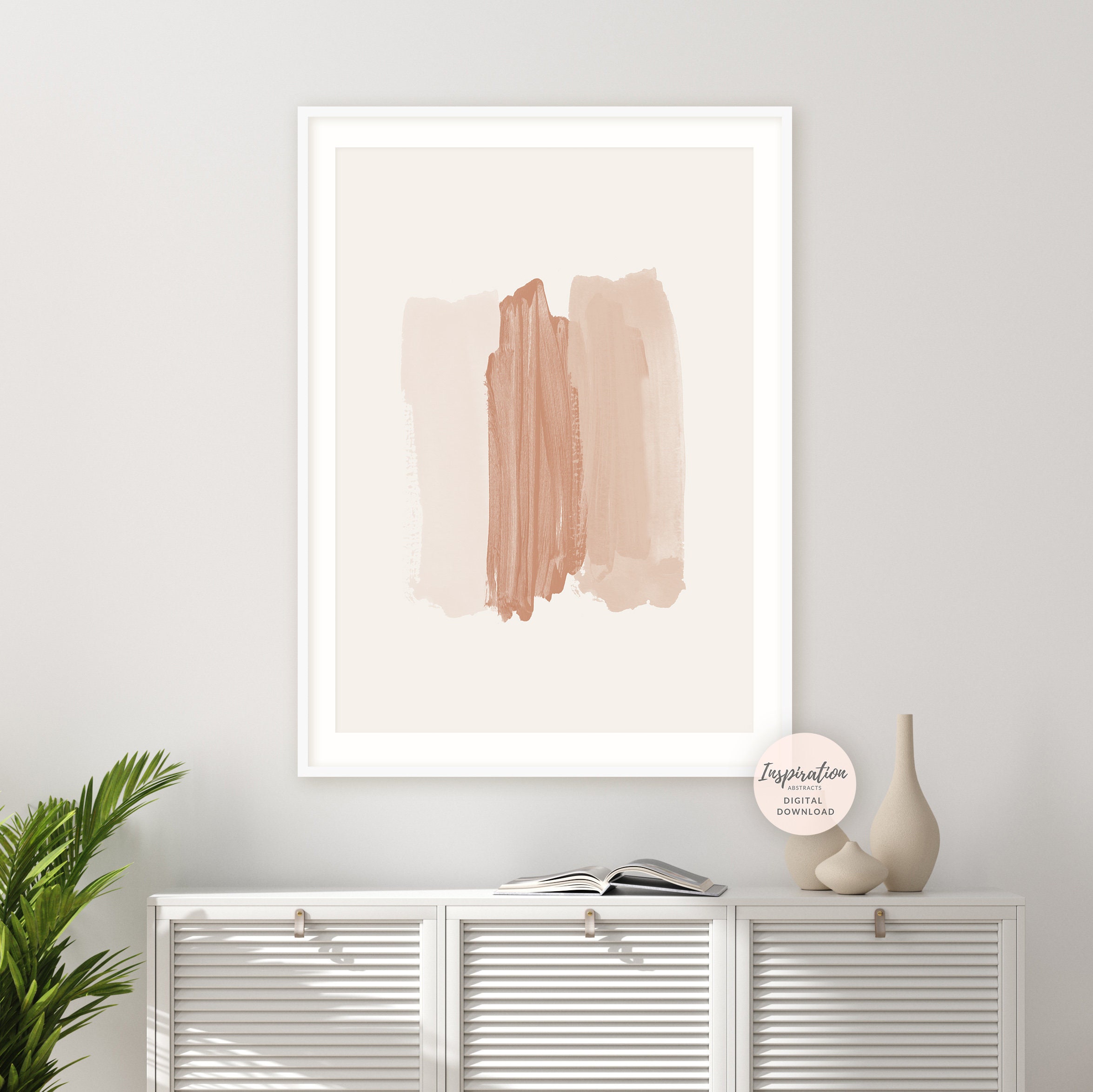 Large Neutral Tone Print, Simple Wall Art, Boho Decor, Printable Art