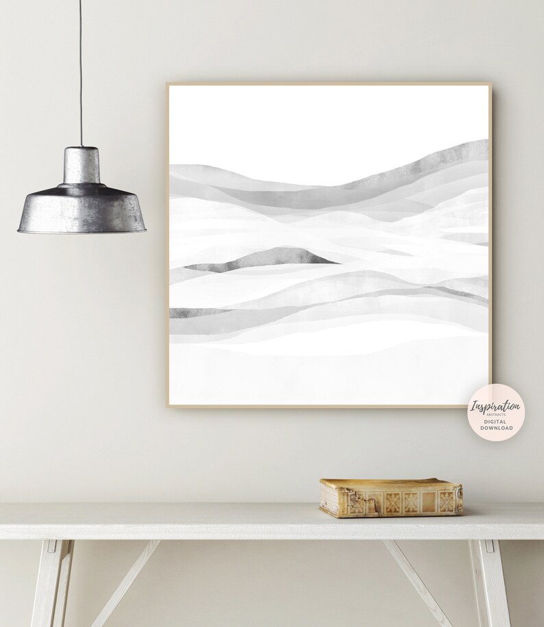 Large Minimal Wall Art, Abstract Art, Zen Wall Art, Mindfulness gift, Horizontal Wall Art, Printable Art, Modern Art, Large Wall Art image 3