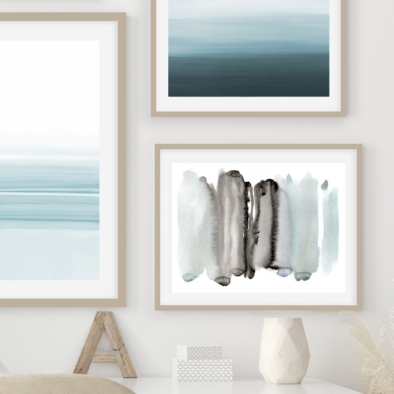 Gallery Wall Set Coastal Wall Art Set Watercolour Prints Etsy UK