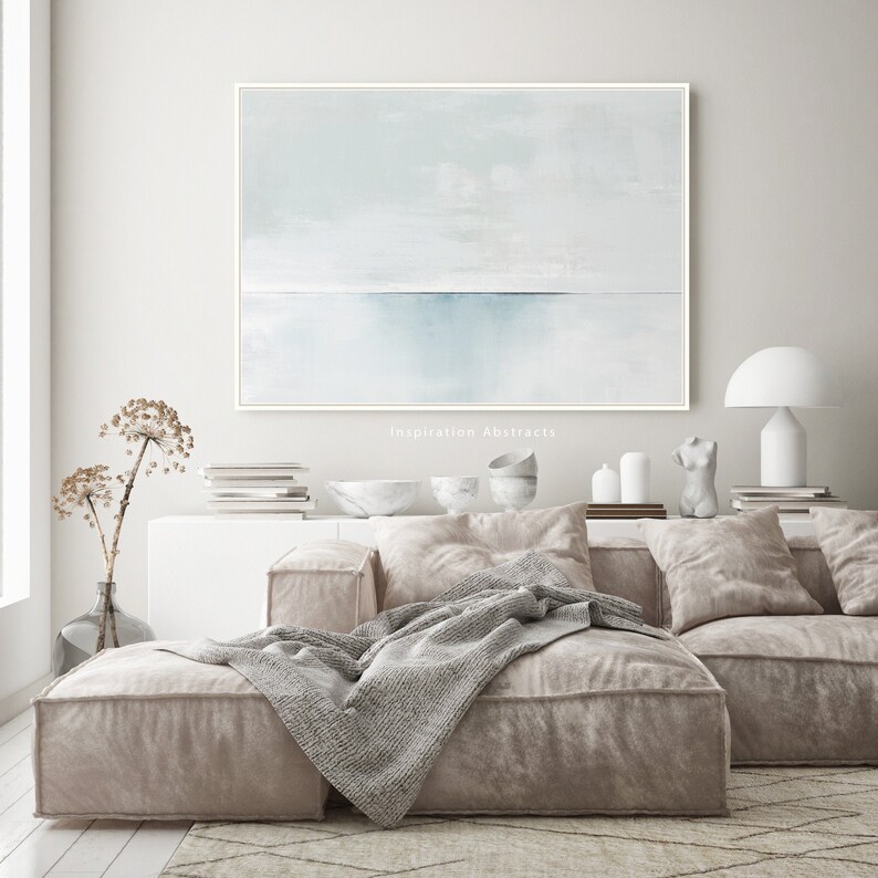Serene Abstract Painting Giclee Art Print Coastal Wall Art Etsy UK