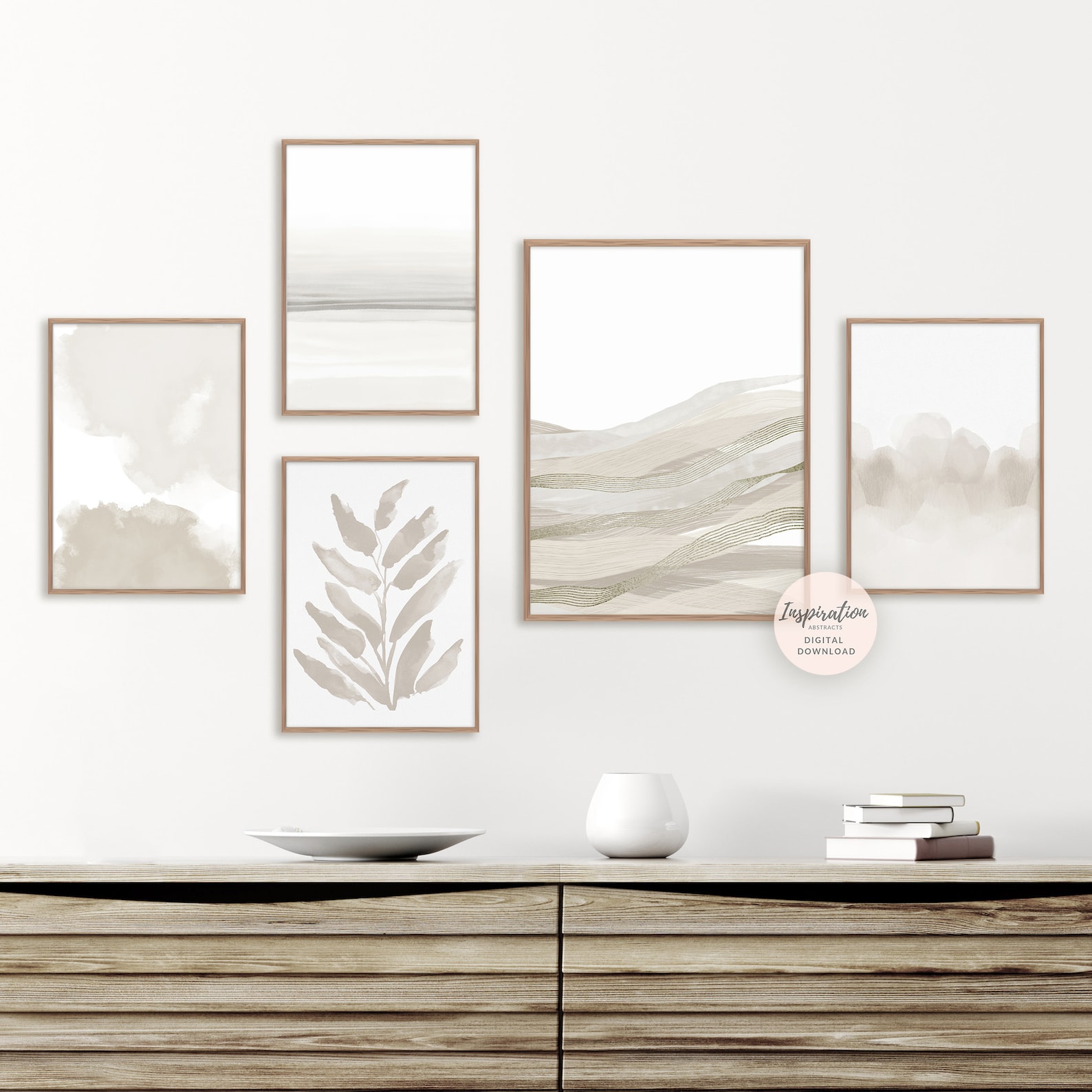 Minimalist gallery wall Set of 5 Prints Gallery Wall Set 5 Etsy