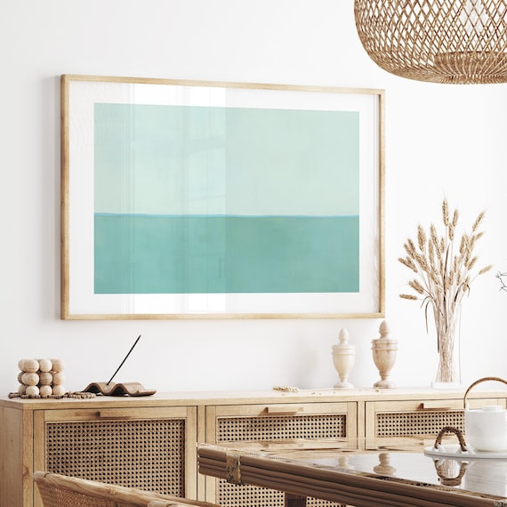 Large Green Abstract Painting, Pale Green Wall Art, Calming Contemporary Art Print, Light Green Decor, Sage Green Giclee Print